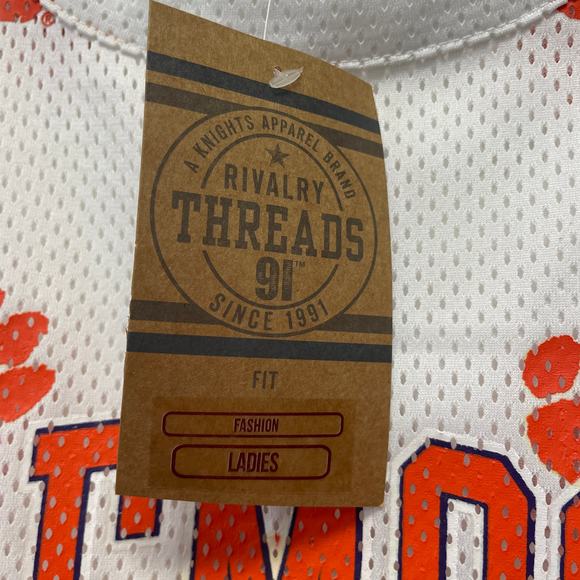 Rivalry Threads NWT Women's M White Pinnie Clemson University Sleeveless Tank - Picture 3 of 6